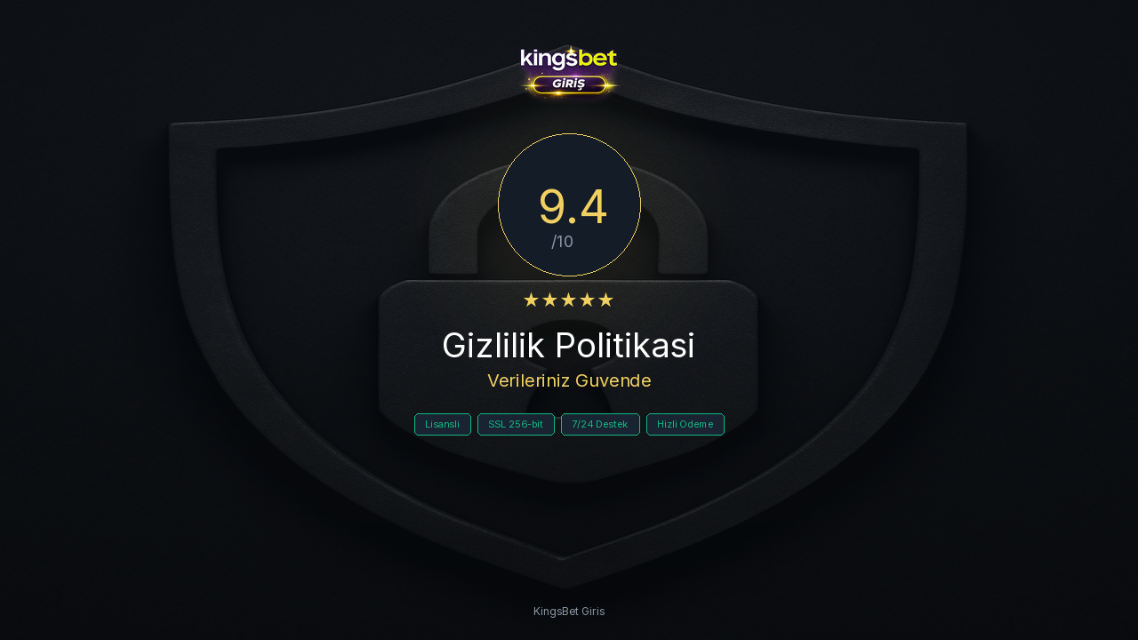 Gizlilik Politikasi - Verileriniz Bizimle Guvende
